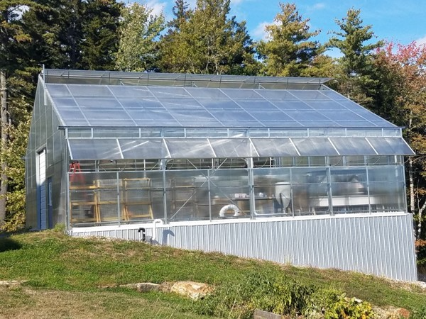 Greenhouse at Bigelow Laboratory from the outside.